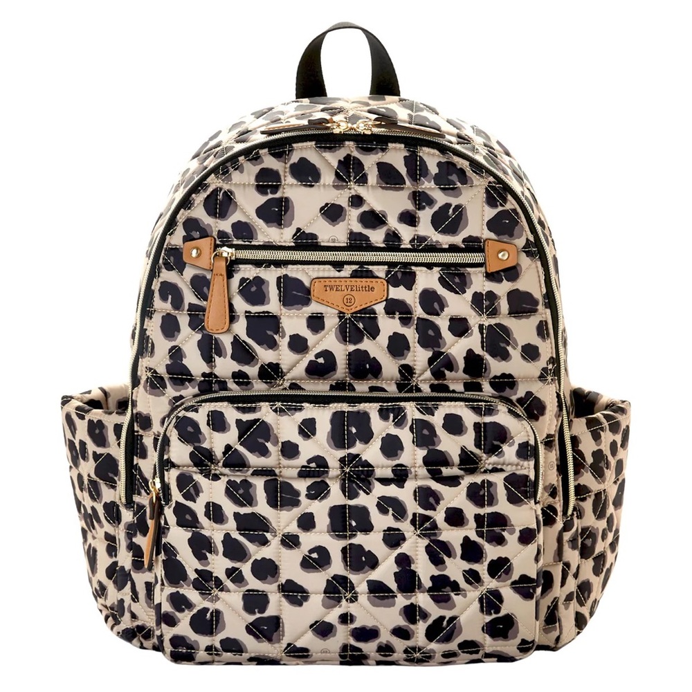 TWELVElittle Copmanion Diaper Bag Backpack in Leopard Print 2.0